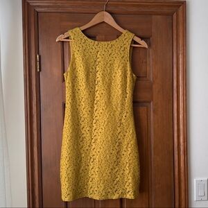 Kimchi Blue Mustard Yellow Lace Shift Dress